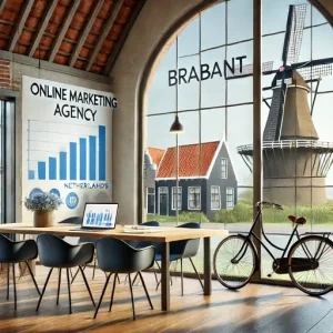 Online Marketing Bureau Brabant, Nederland. Deze Afbeelding Moet Een Professionele Vergaderruimte Met Een Presentatie Tonen