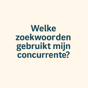 Welke Zoekwoorden Gebruikt Mijn Concurrent Einde